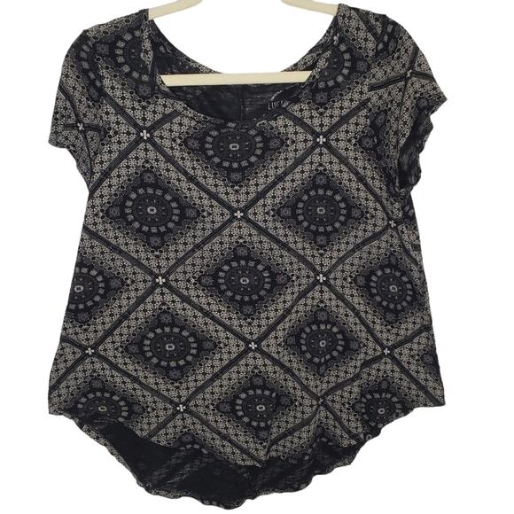 Lucky Brand Tops - Lucky Brand Burn Out Tee with Capped Sleeve Small